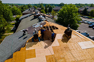 commercial roofing project