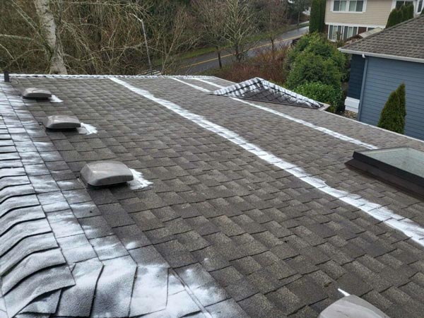 A roof maintenance completed