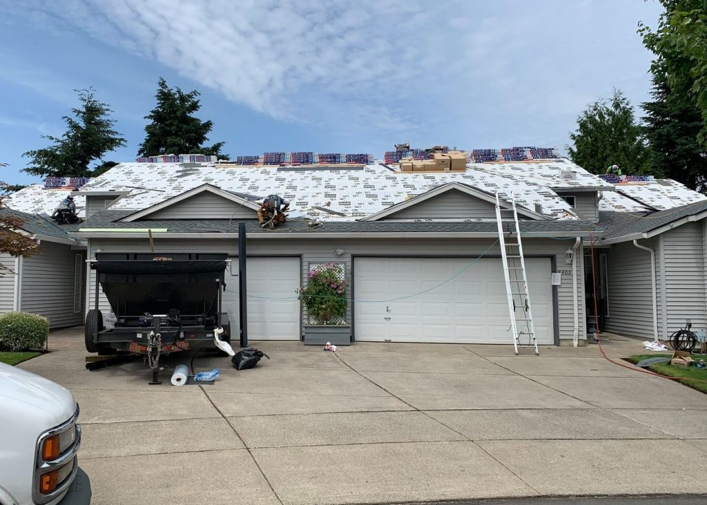 A roof installation by J&J Roofing & Construction