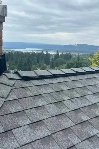 High performance GAF Timberline HDZ shingle upgrade on a finished residential roof field in Park Place