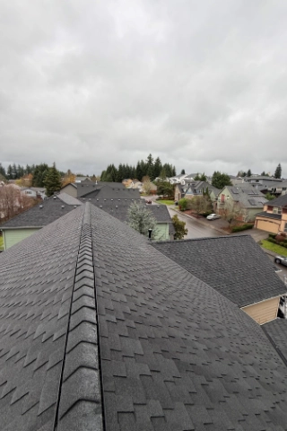 Premium architectural shingle roof replacement completed by J&J Roofing on a residential home located in the Powell Valley neighborhood