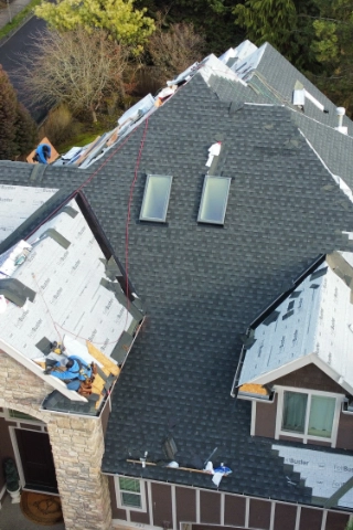 Premium architectural shingle roof replacement completed by J&J Roofing & Construction on a residential home in the Westlake neighborhood