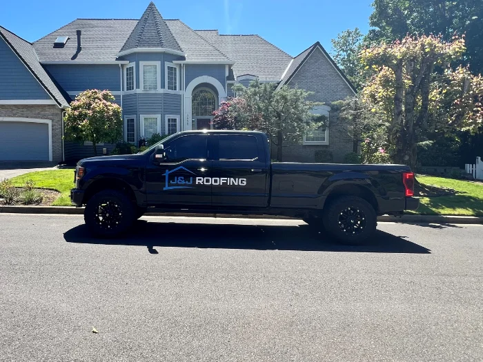 J&J Roofing & Constructions Truck.