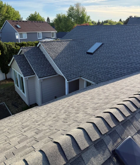Residential roof replacement project by J&J Roofing