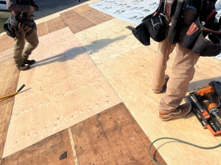 Roof decking repair.